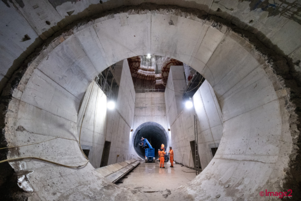 Thames Tideway Tunnel Constructing tunnels below shaft Construction photographer-London