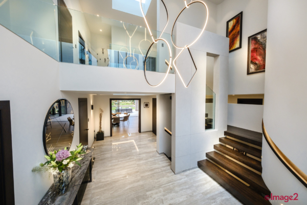 Reception area in large modern home