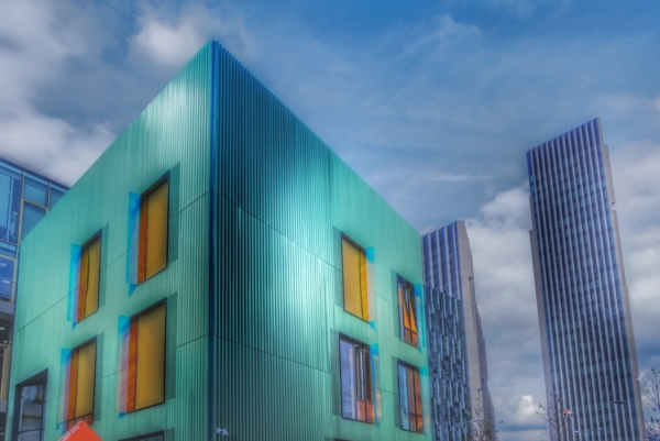 Futuristic decorative buildings